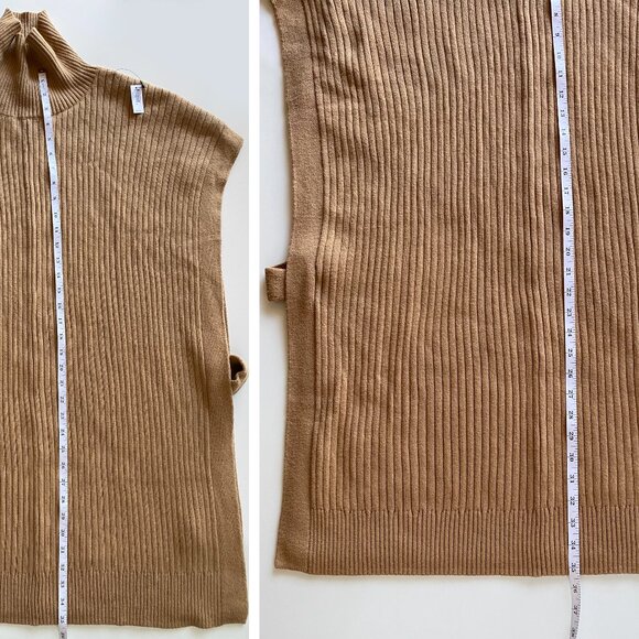 Banana Republic *NWT ($80) Women's Tan Brown Jumper Oversized Poncho Size M/L - Picture 8 of 9